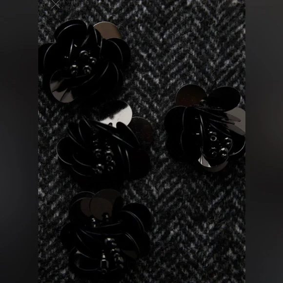 Zara Embroidered Herringbone Skirt Zara Women Collection | NWT - Picture 4 of 7